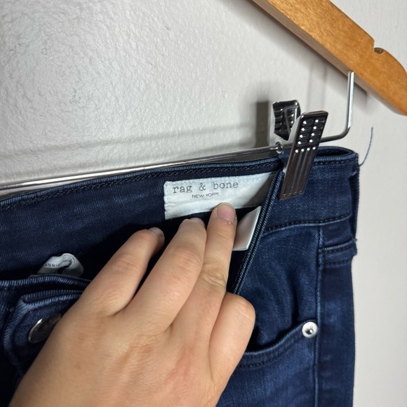 RAG & BONE Nina High-Rise Skinny Jeans Dark Wash New Gate Blue - Picture 10 of 15